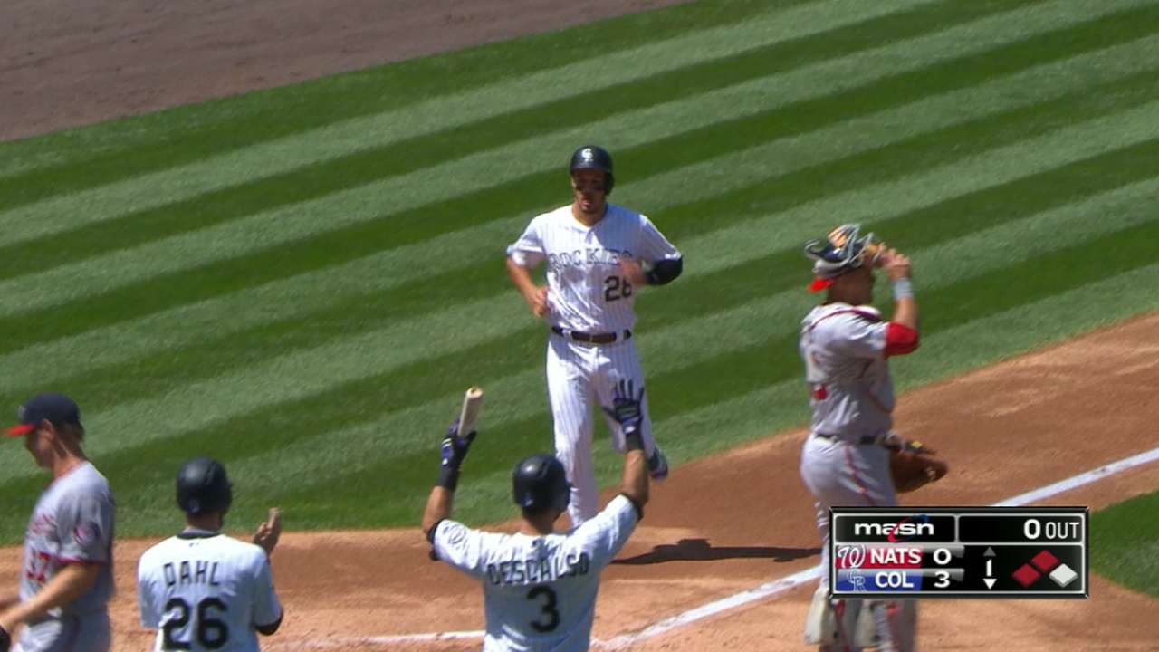 Rockies' seven-run 1st