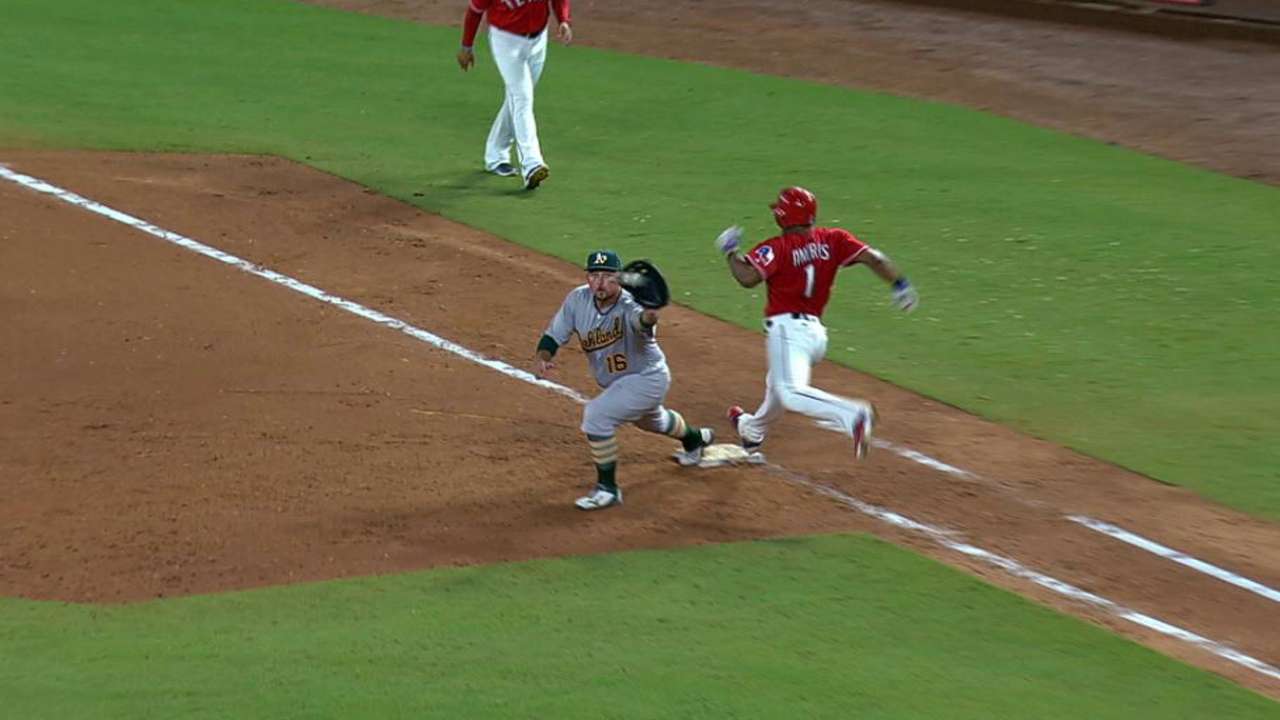 A's challenge call at first