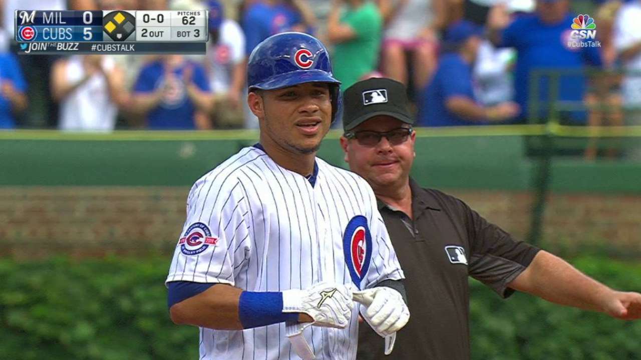 Contreras' double scores Zobrist