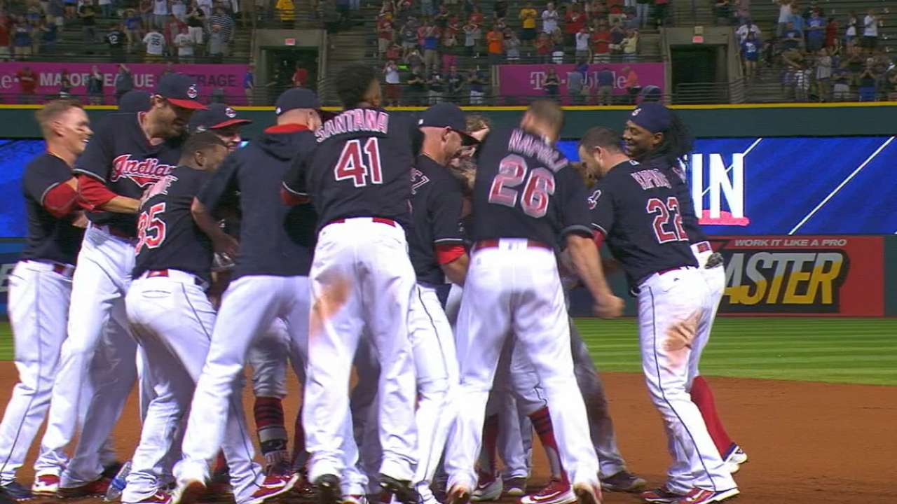 Naquin not nappin', walks Tribe off in mid-AB pinch