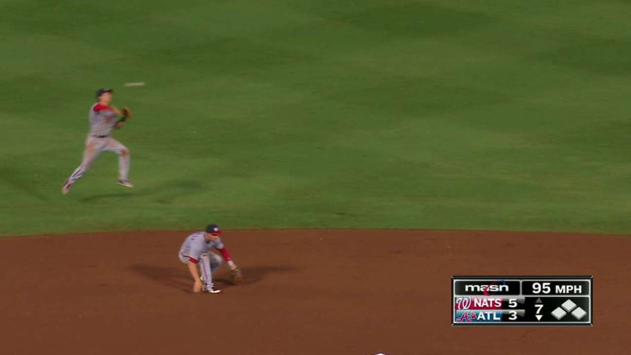 Turner's backhanded stop