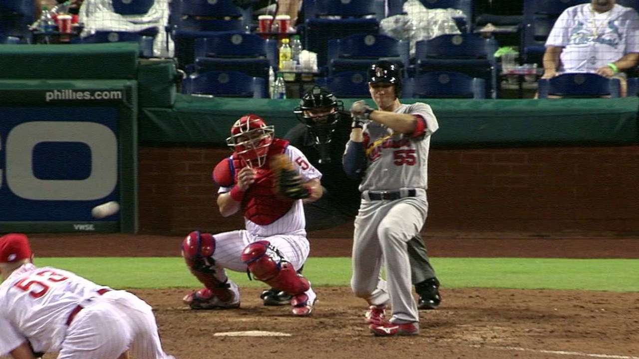 Piscotty gets hit by the pitch