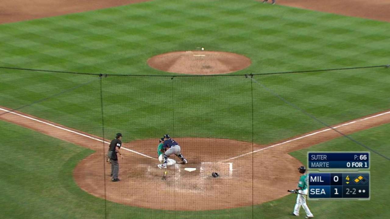 Suter's nice play to home