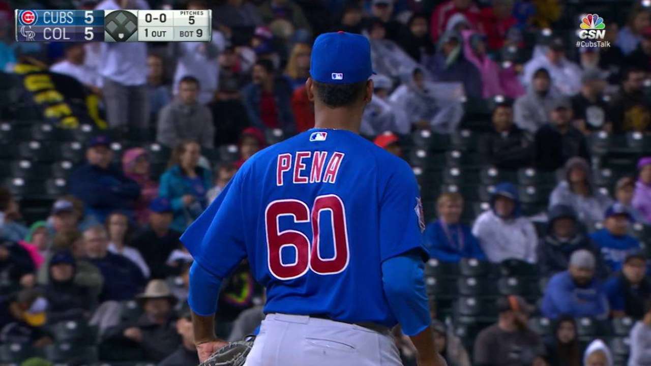 Pena's first career strikeout