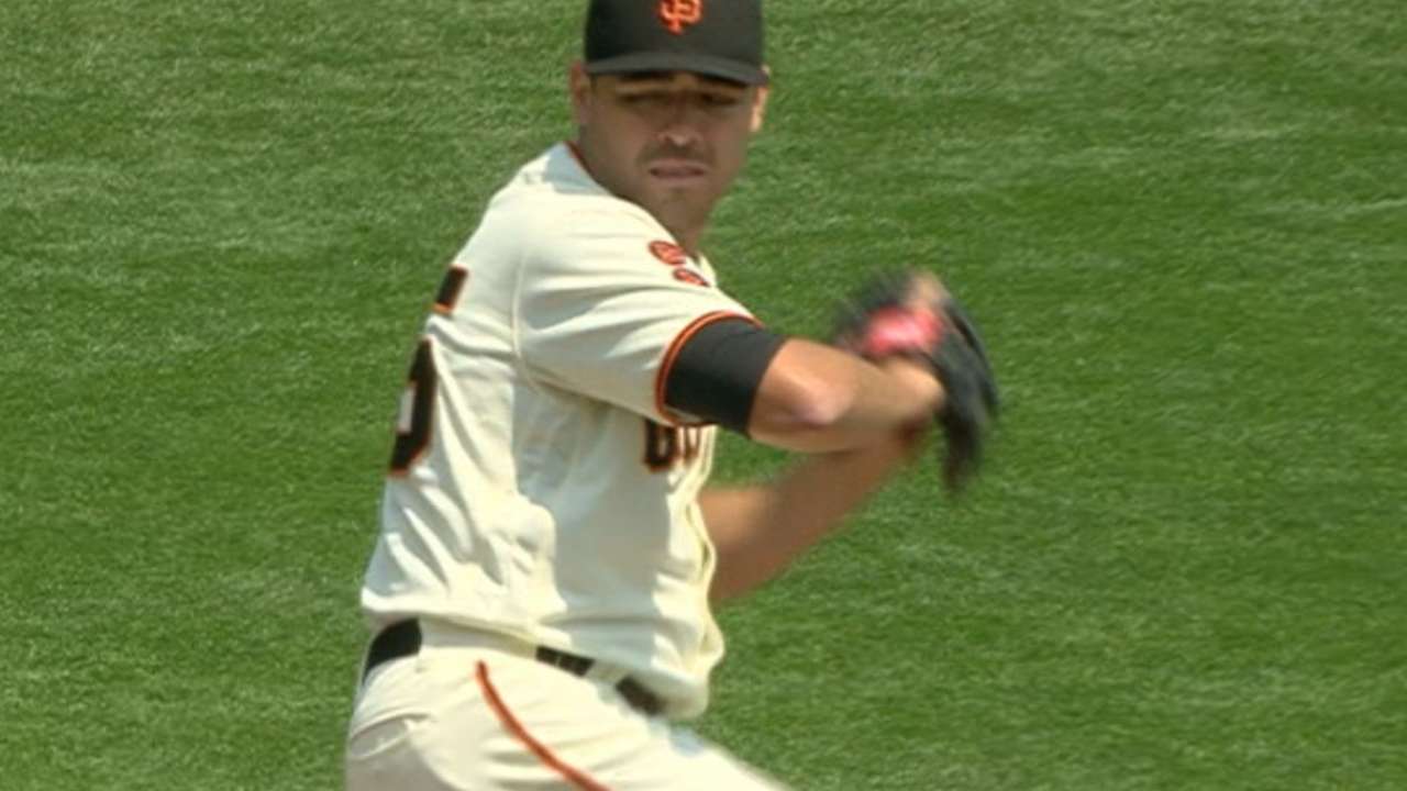Moore strikes out three