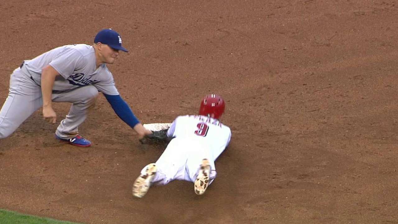 Anderson catches Peraza stealing