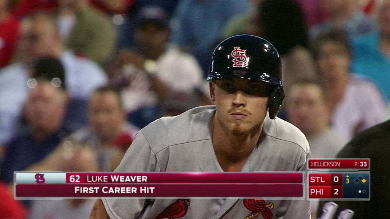 Weaver's first career hit