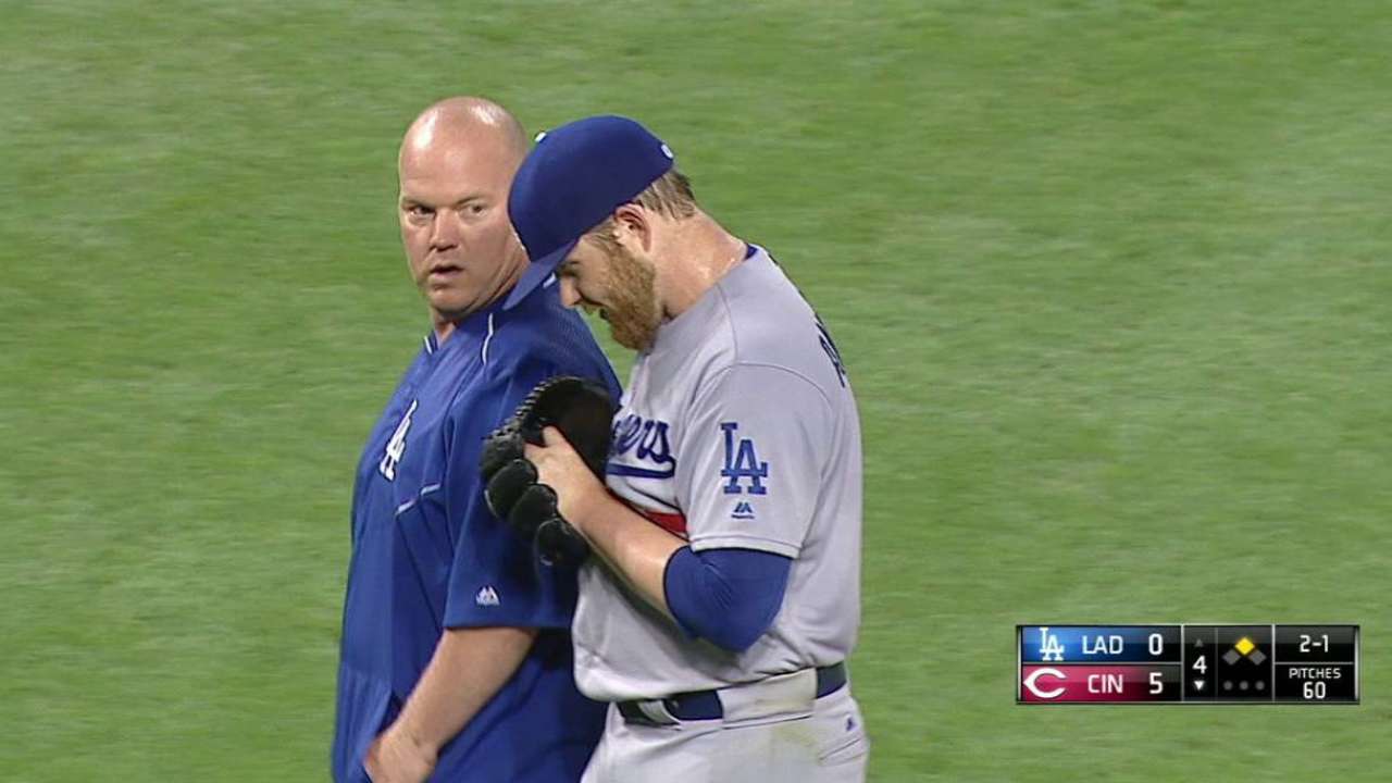 Anderson exits due to blister