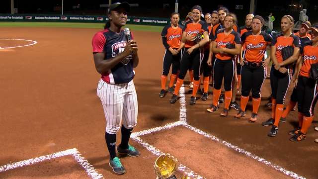 Softballer extraordinaire, A.J. Andrews, is the first