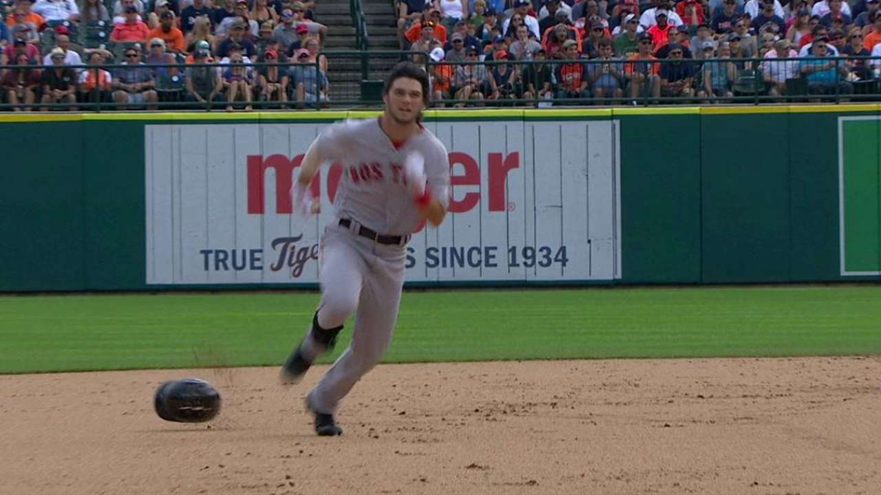 Benintendi triples down the line