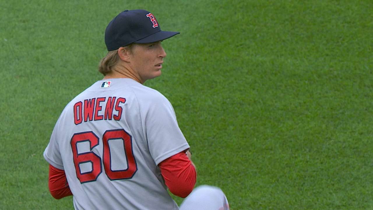 In for E-Rod, Owens hit hard; Buchholz starts Tuesday