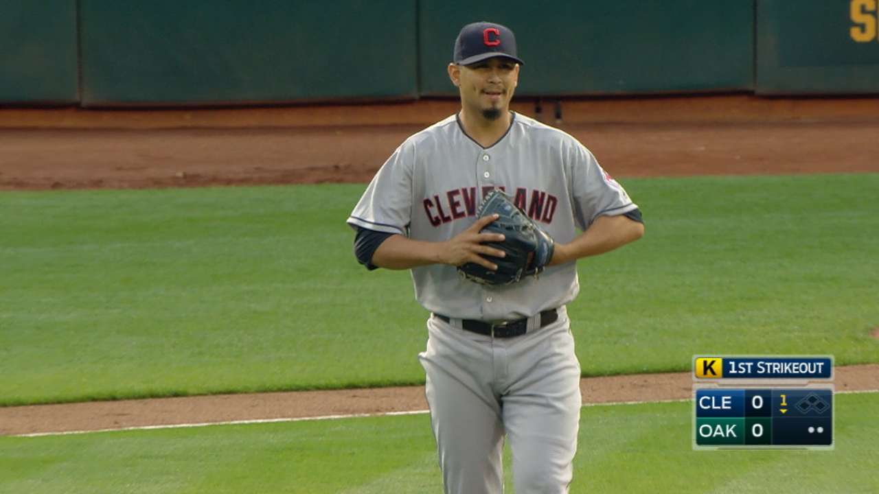 Carlos Carrasco ha entrado en un ritmo envidiable por los Indios
