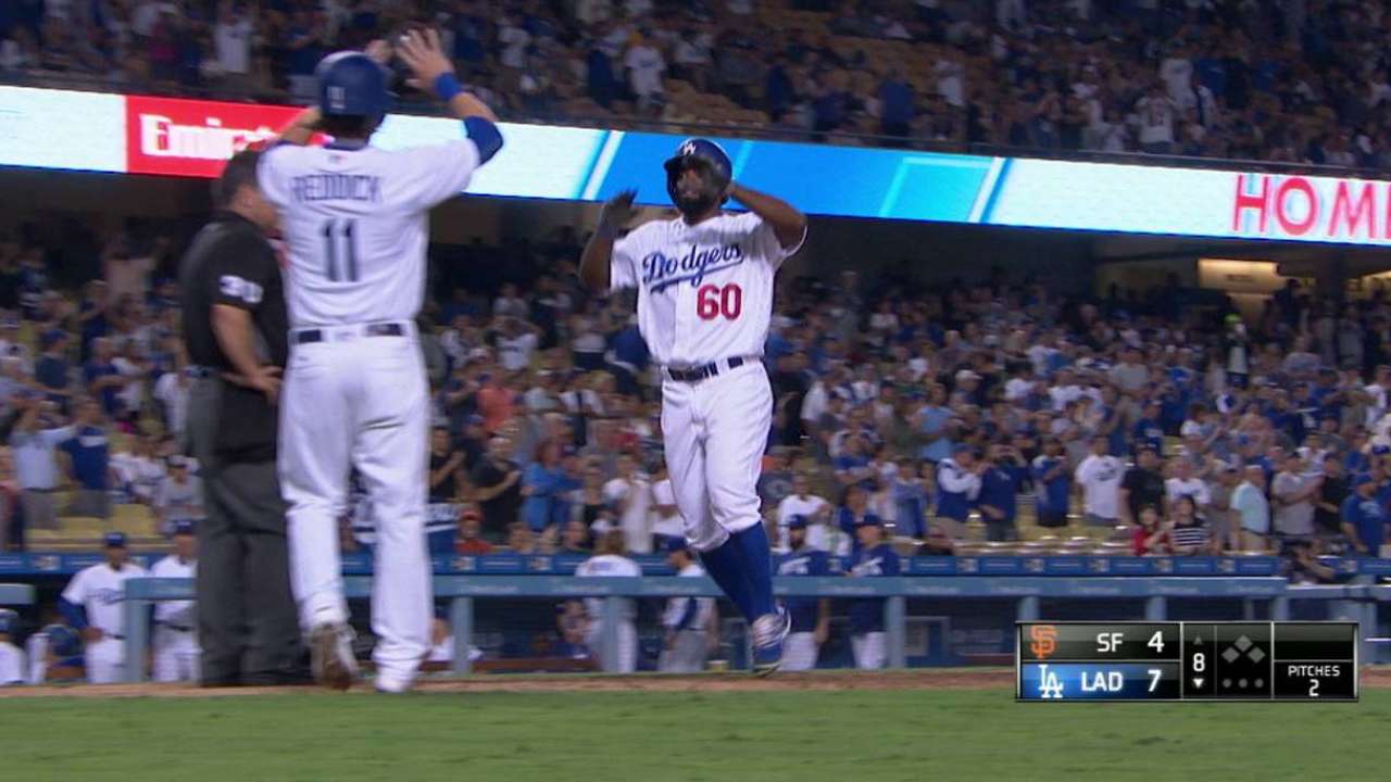 Dodgers pull away from Giants to pad West lead