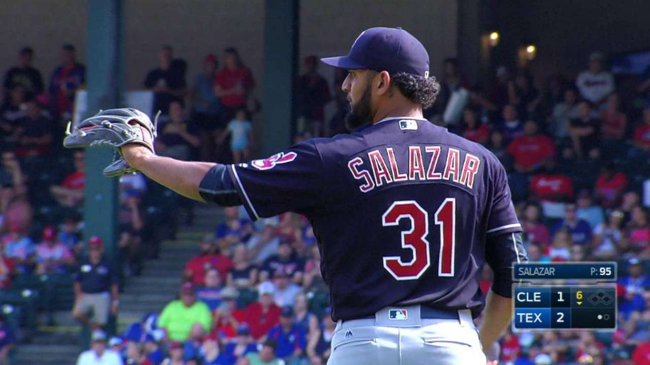 Salazar's 10th strikeout
