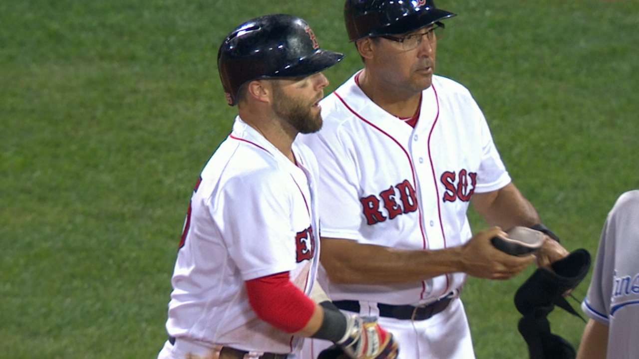 Pedroia's AB hit streak ends 1 shy of MLB record