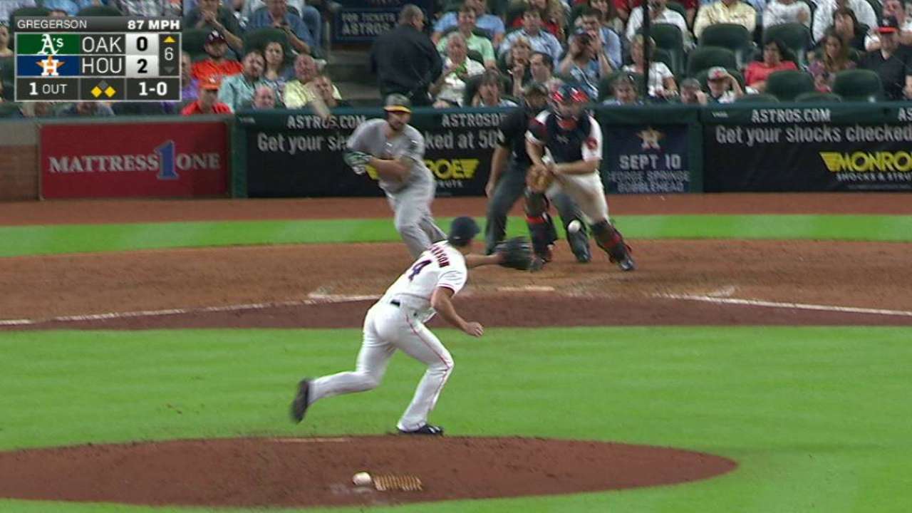 Gregerson thrown into fire, quickly puts it out