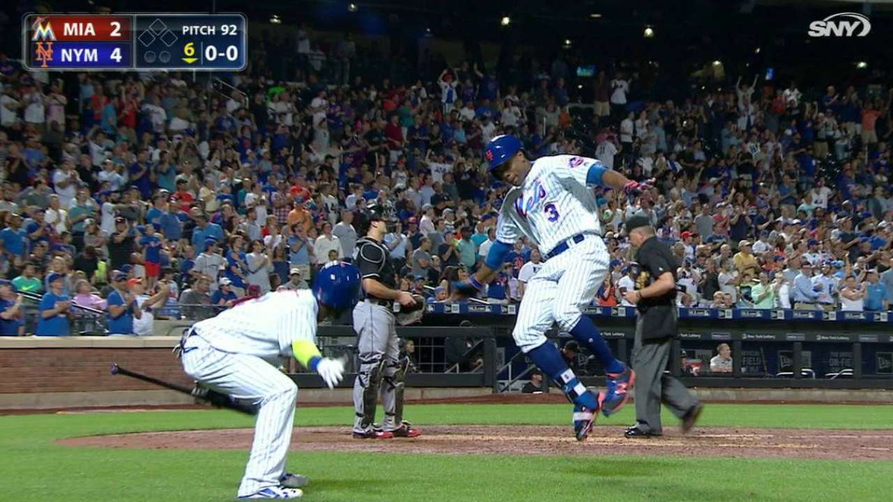 Grandy homers twice as Lugo, Mets cruise over Marlins