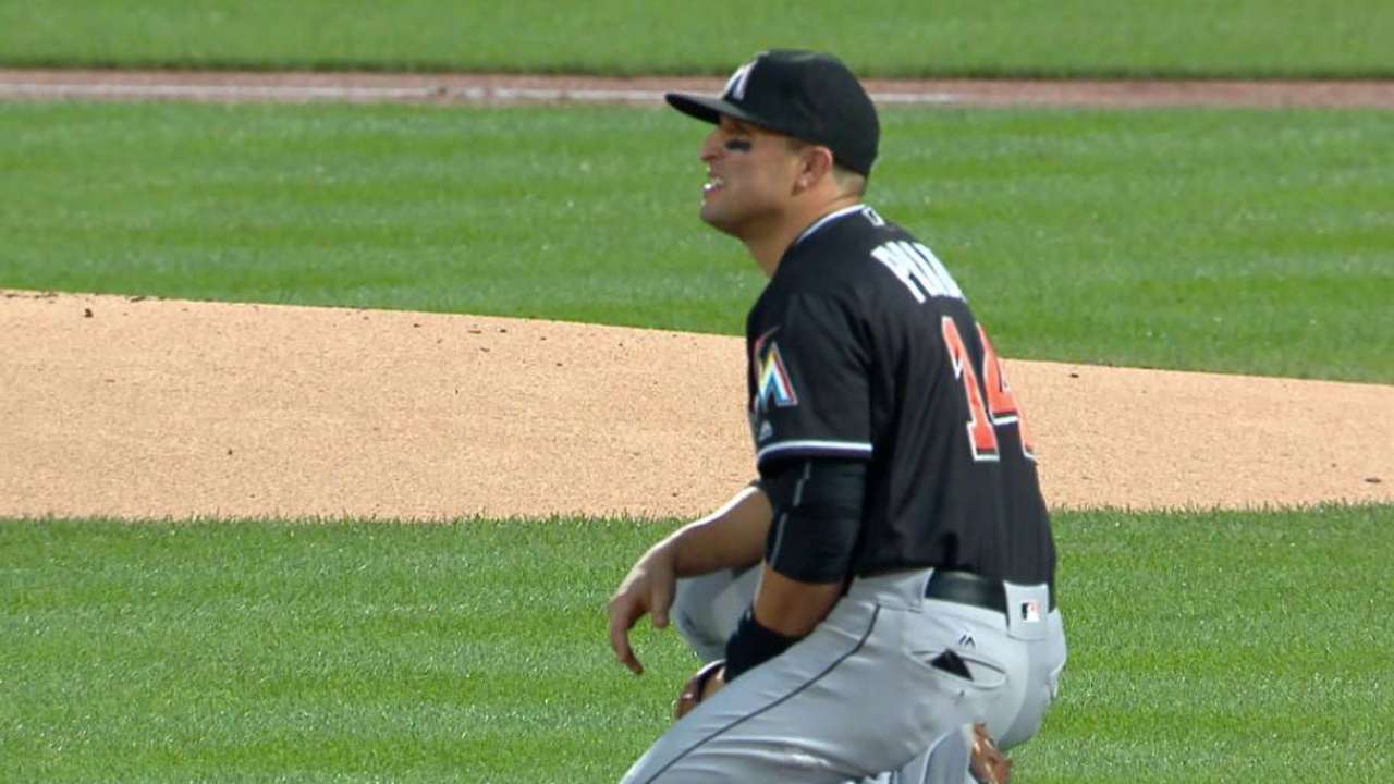 Prado shaken up, exits the game