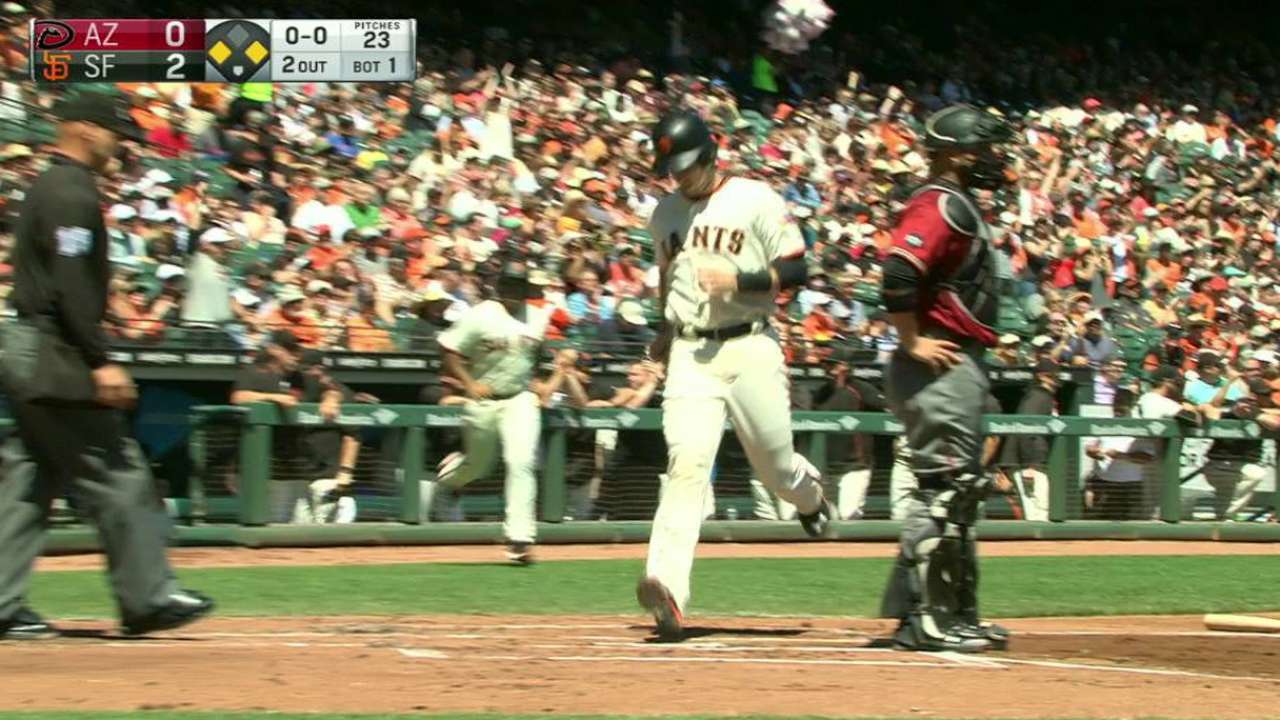 Pence's run-scoring single