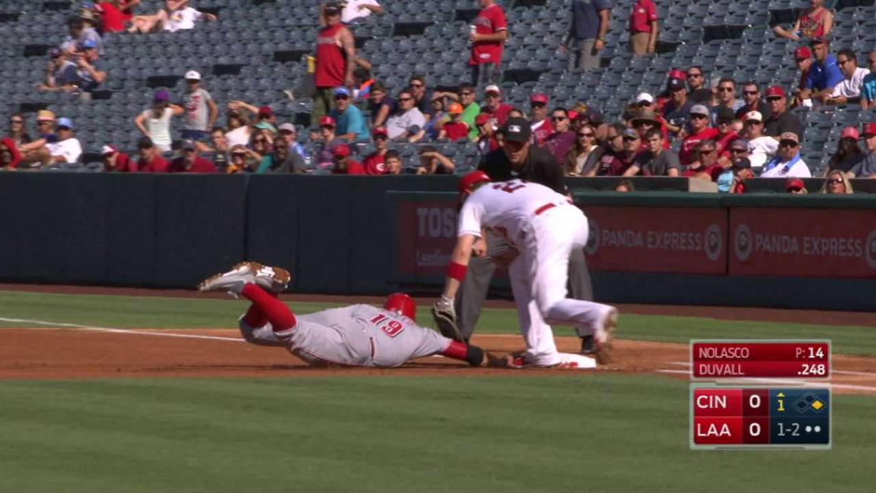 Nolasco's perfect pickoff throw