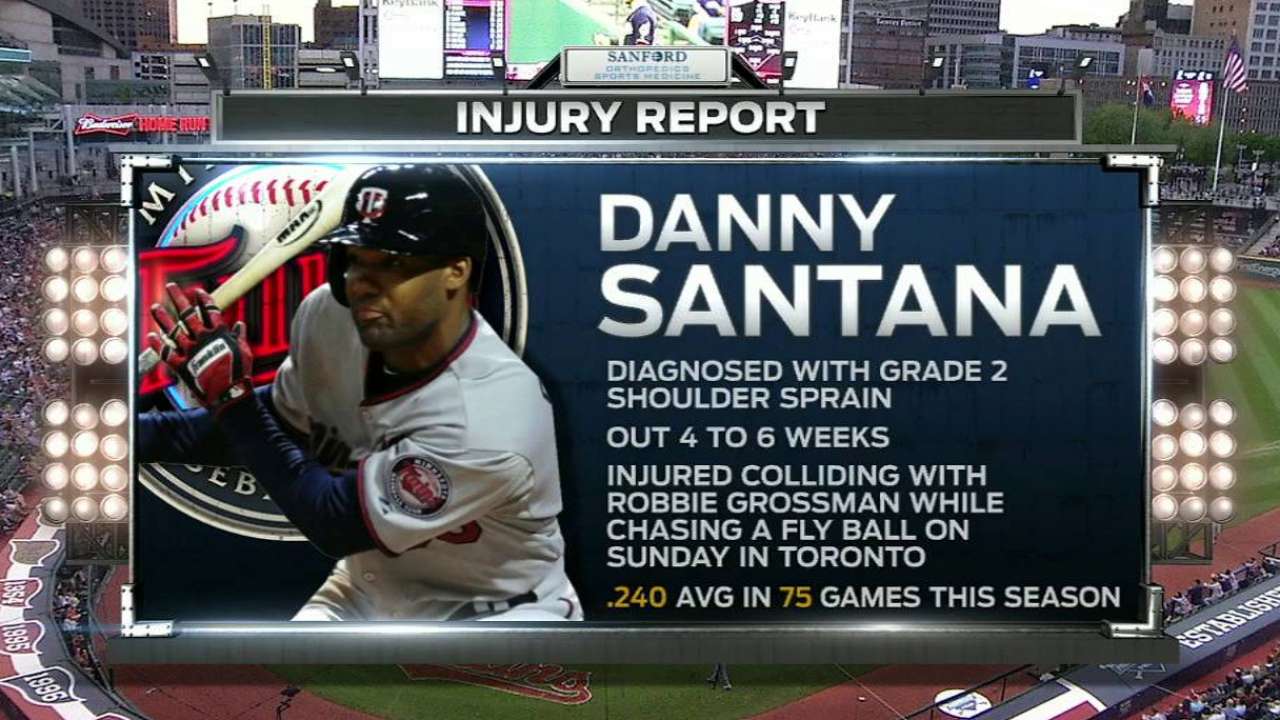 D. Santana out for season with shoulder sprain