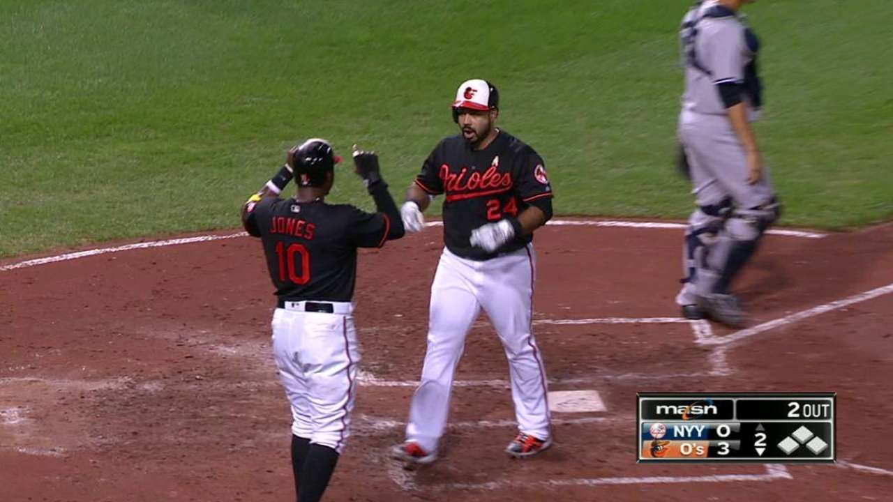 Orioles estallan con 4 jonrones en paliza contra N.Y.