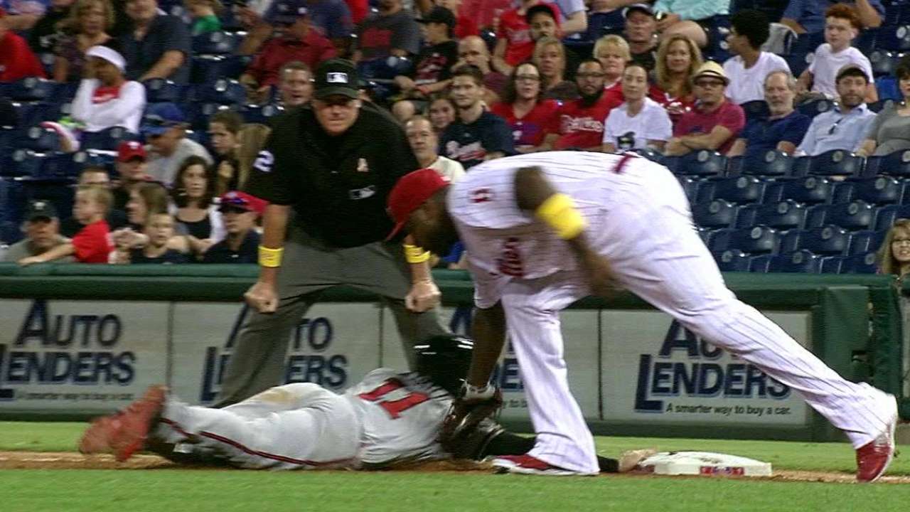 Inciarte ruled safe, confirmed