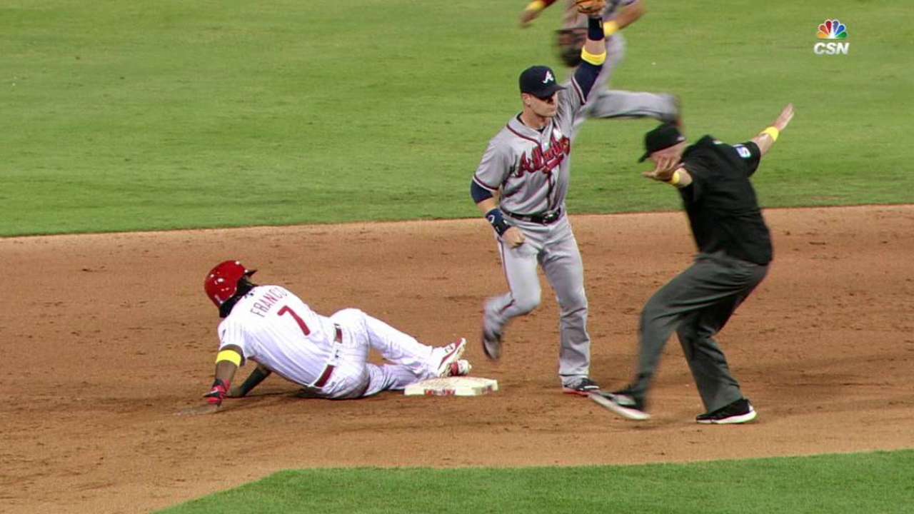Franco ruled safe at second