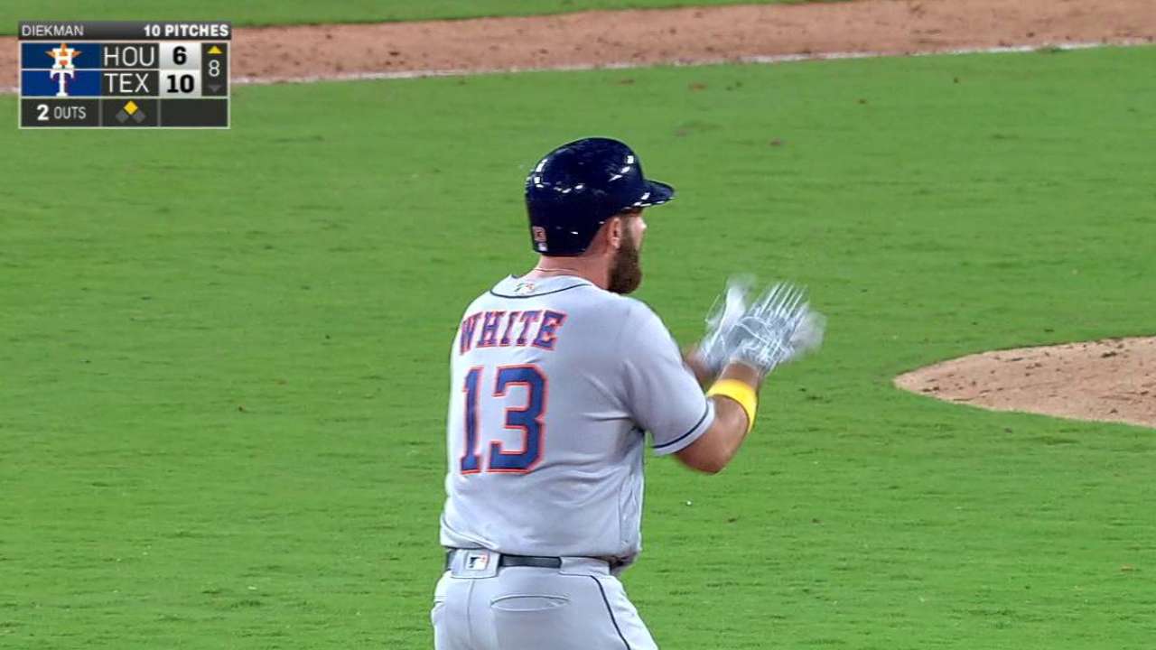 White's two-run double