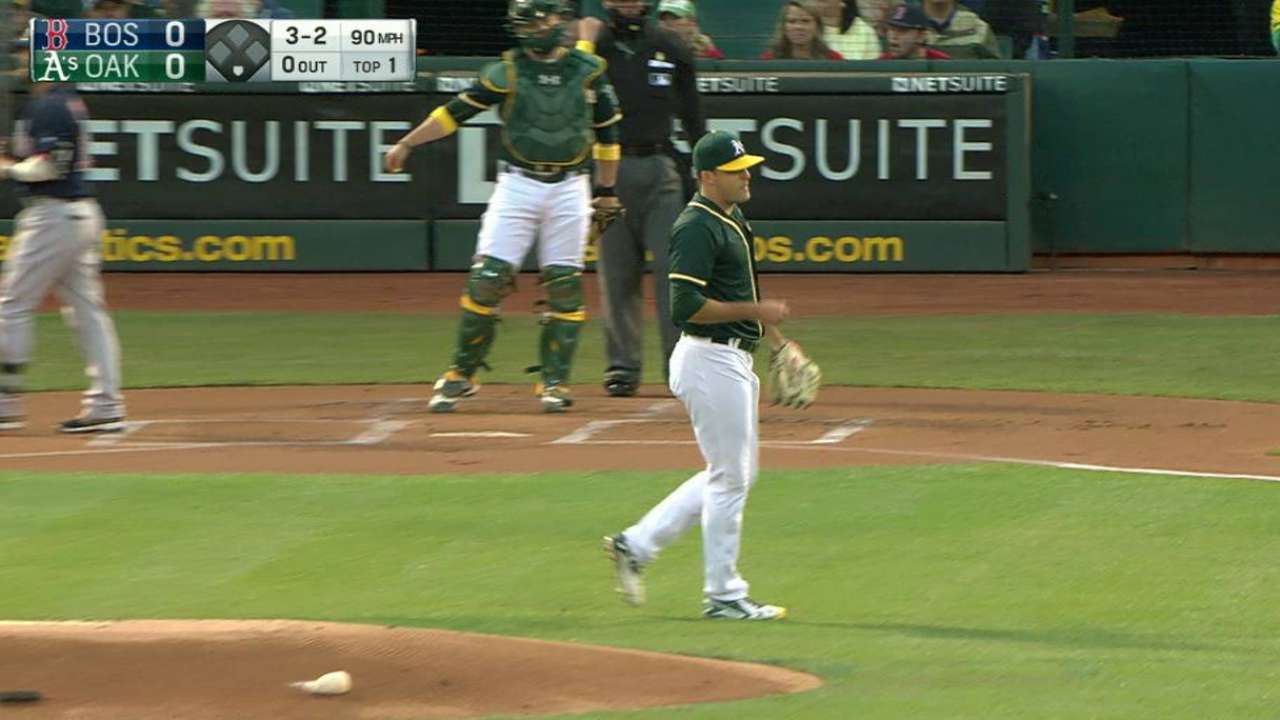 Triggs fans Pedroia