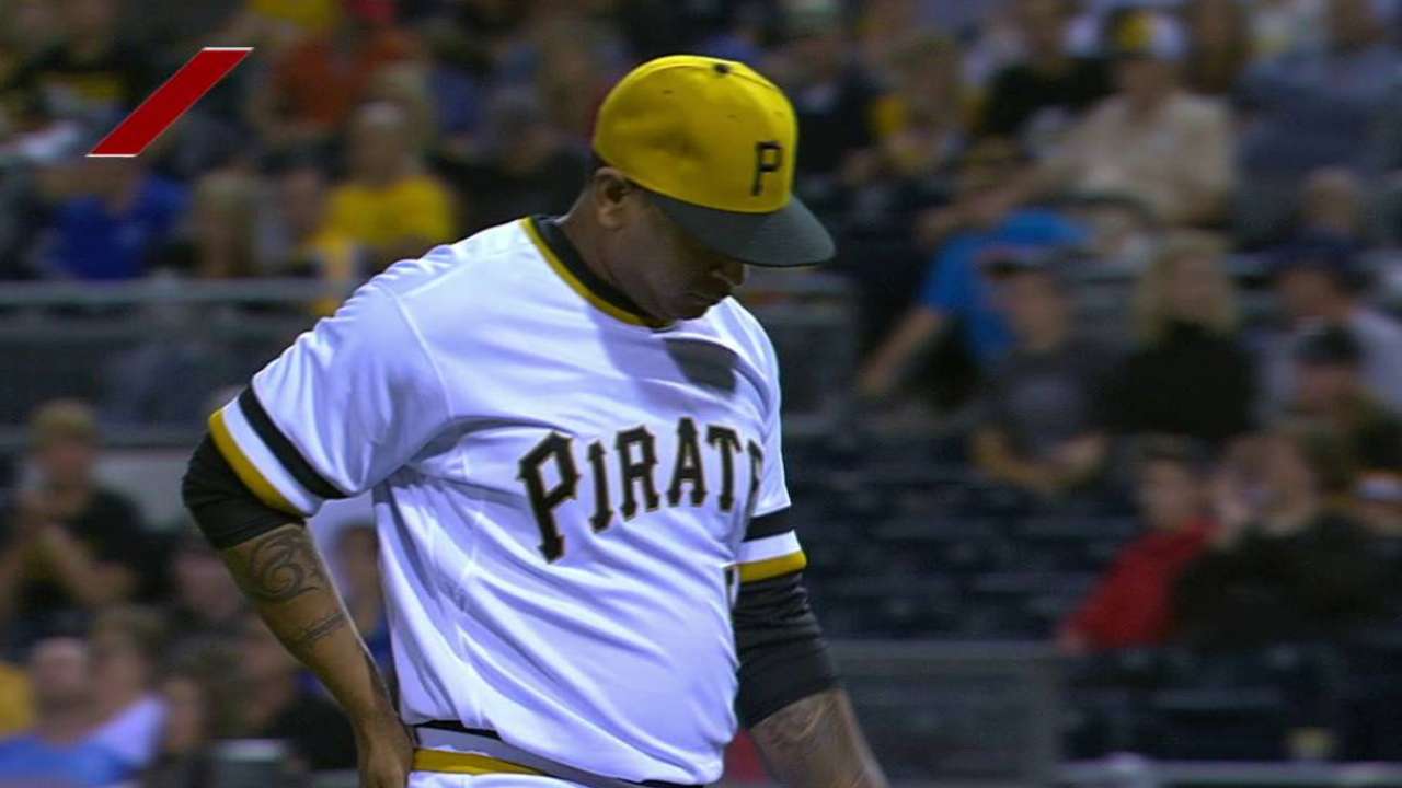 Marte's first MLB strikeout