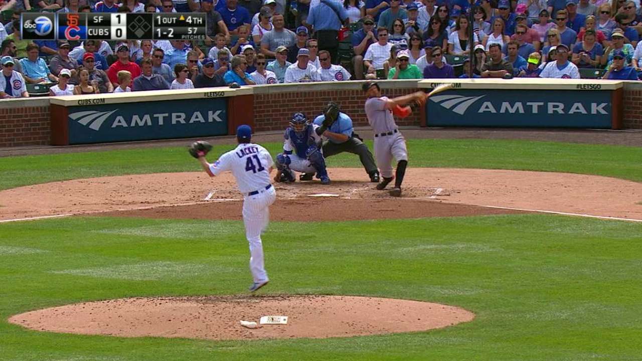 Lackey sits down Pence
