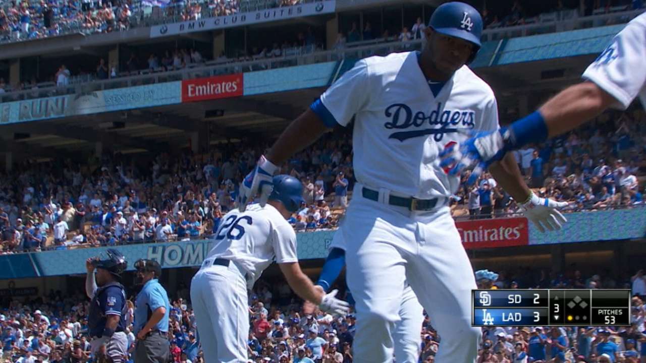 Yasiel Puig causa buena impresión al volver con los Dodgers