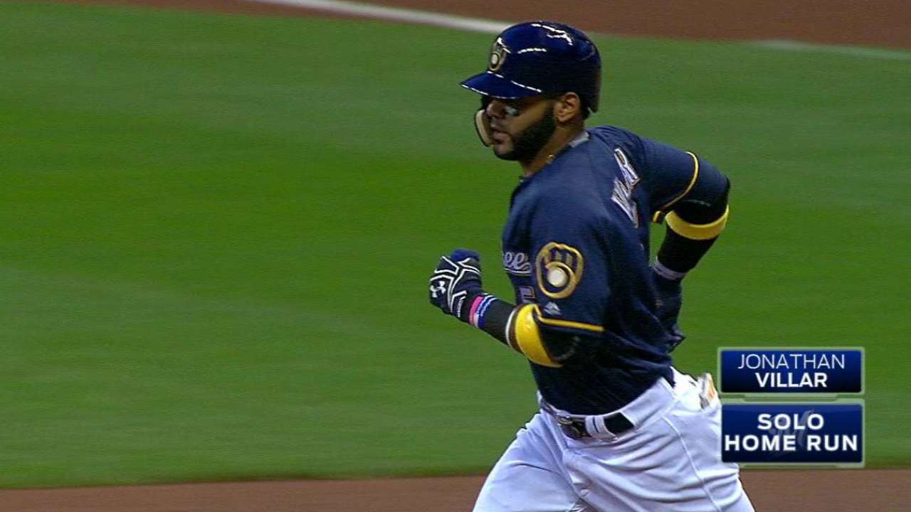 Villar, Cerveceros le propinan paliza a los Cachorros