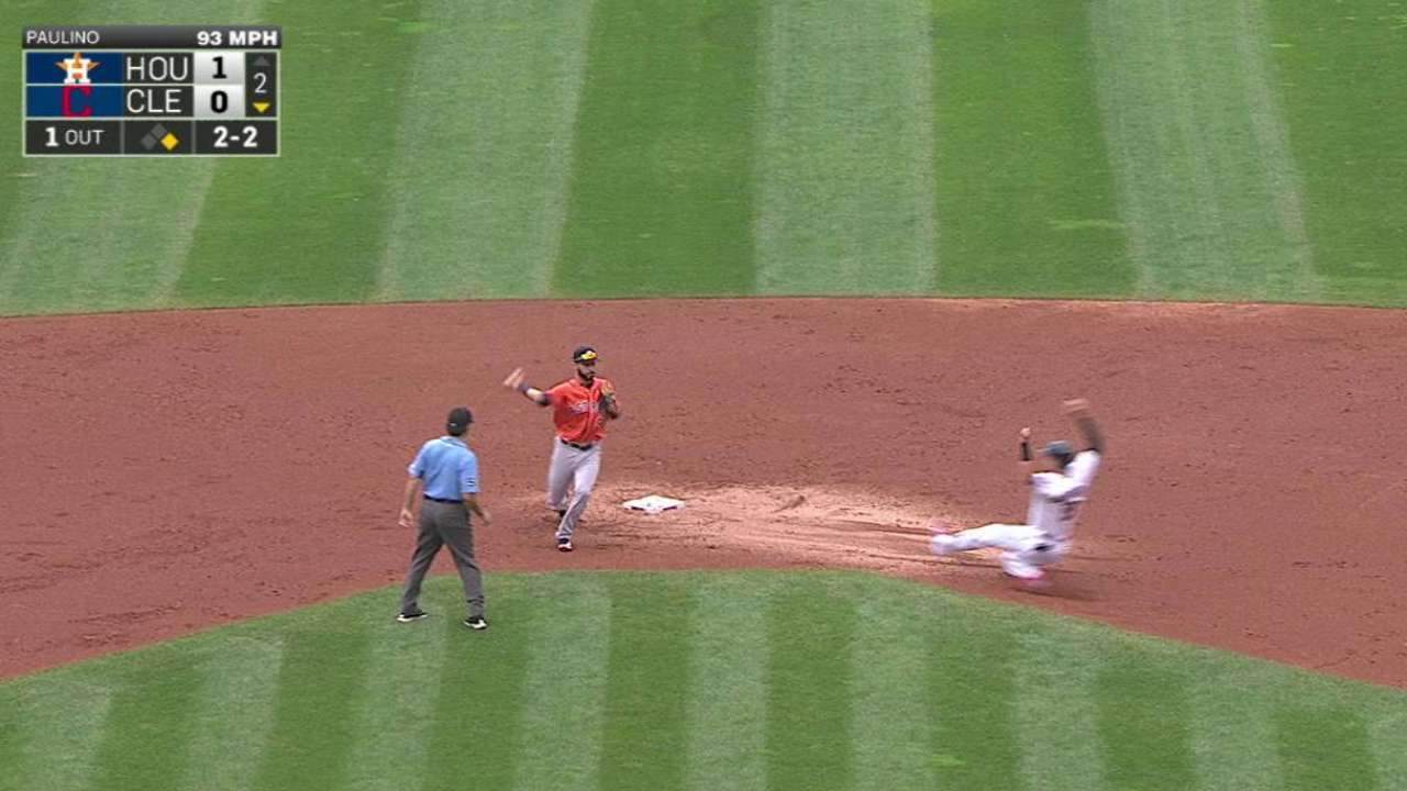 Paulino gets DP in MLB debut
