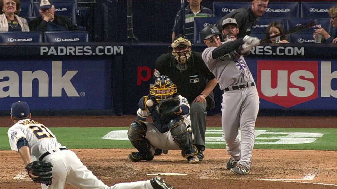 SD's Norris hit by foul, has X-rays on arm