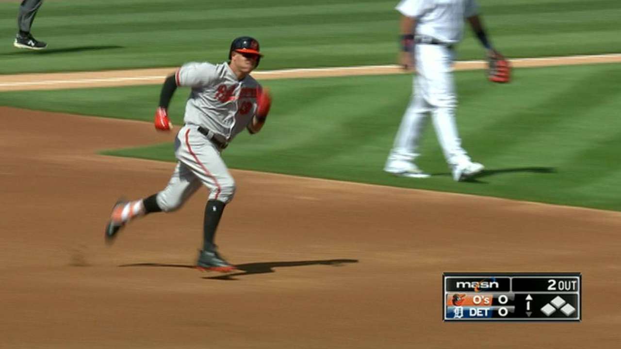 Machado's triple to right-center