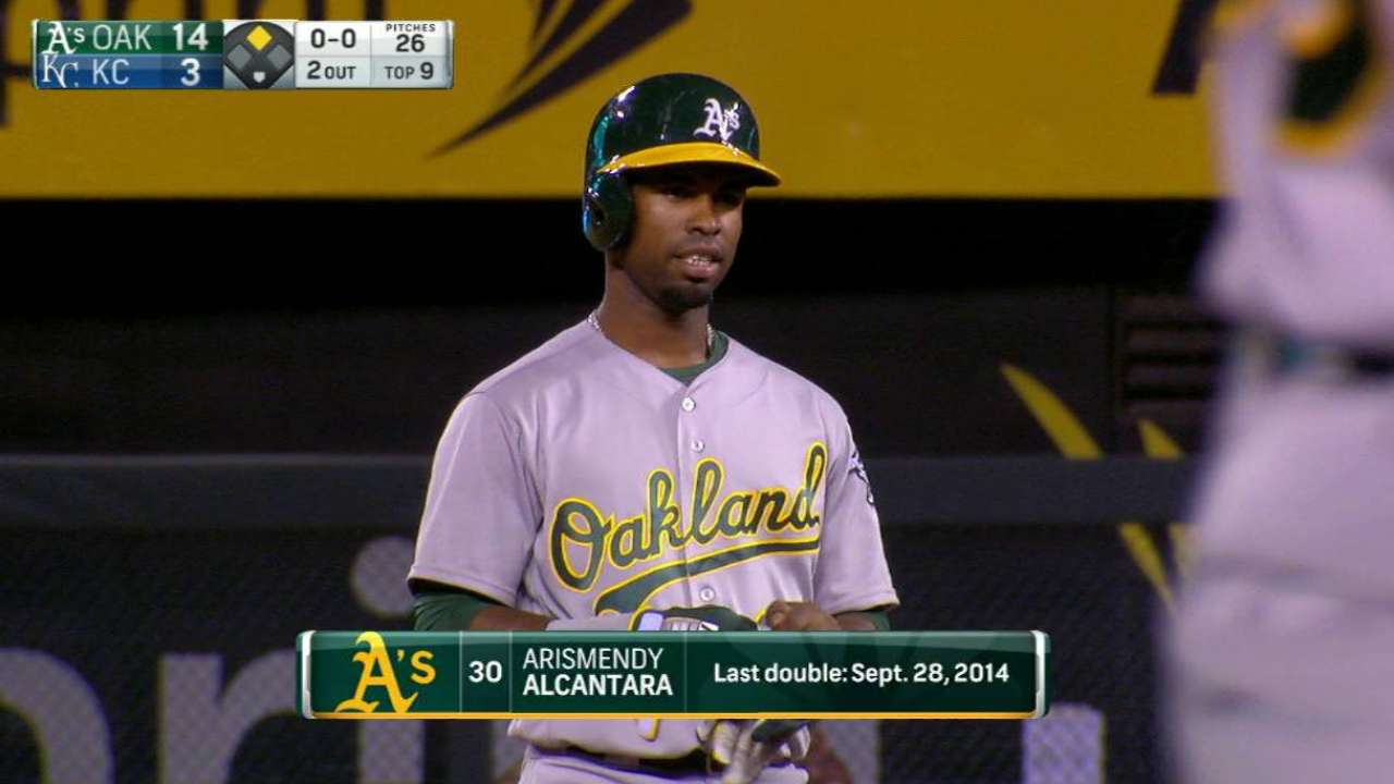 Alcantara's two-run double
