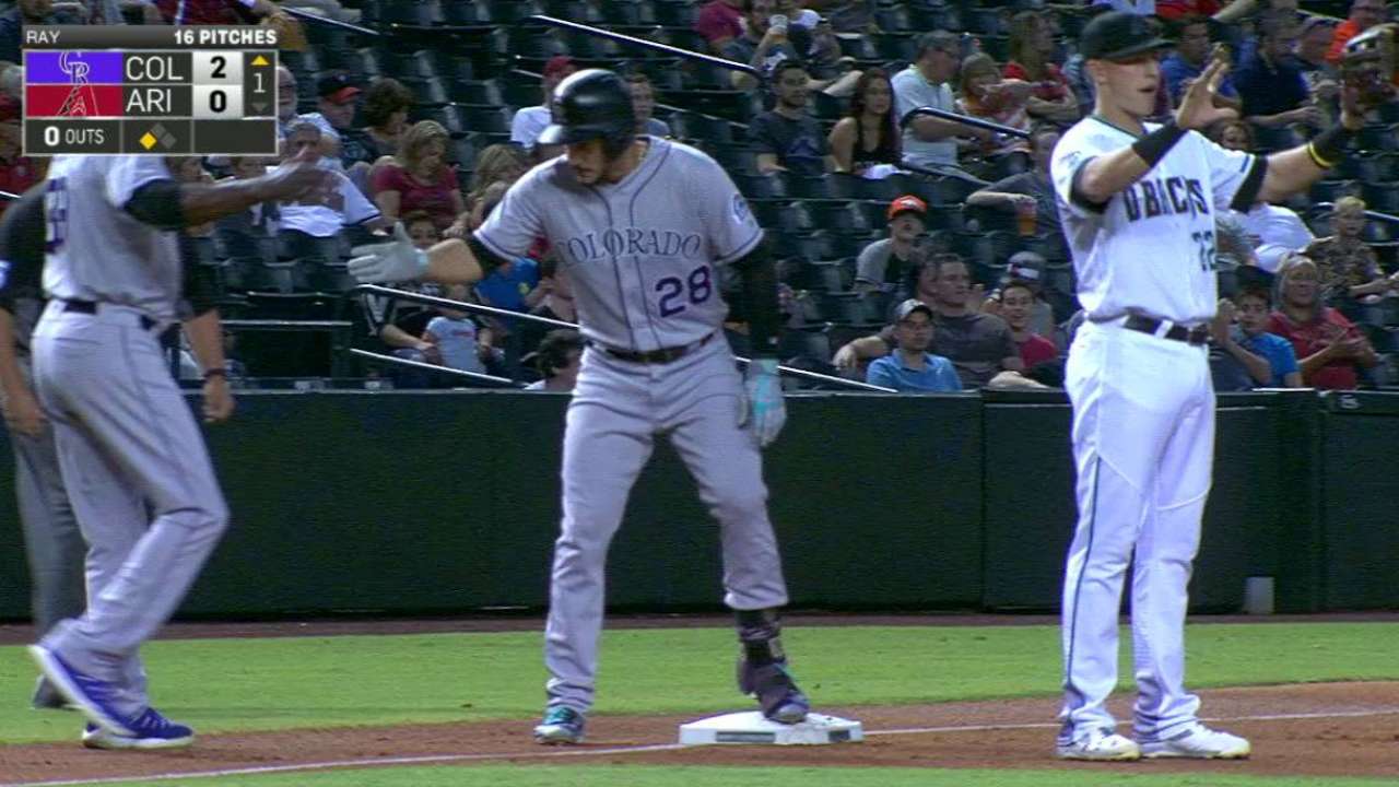 Arenado's RBI triple to right