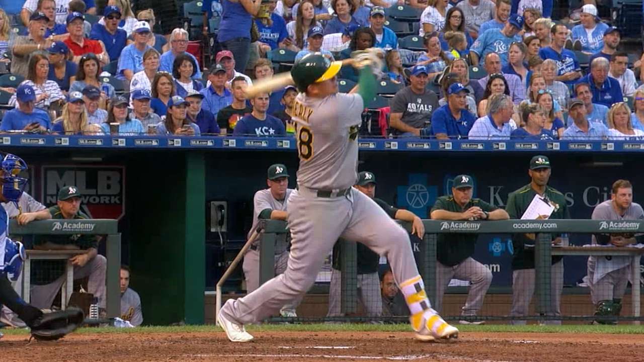 Ryon Healy, rookie slugger