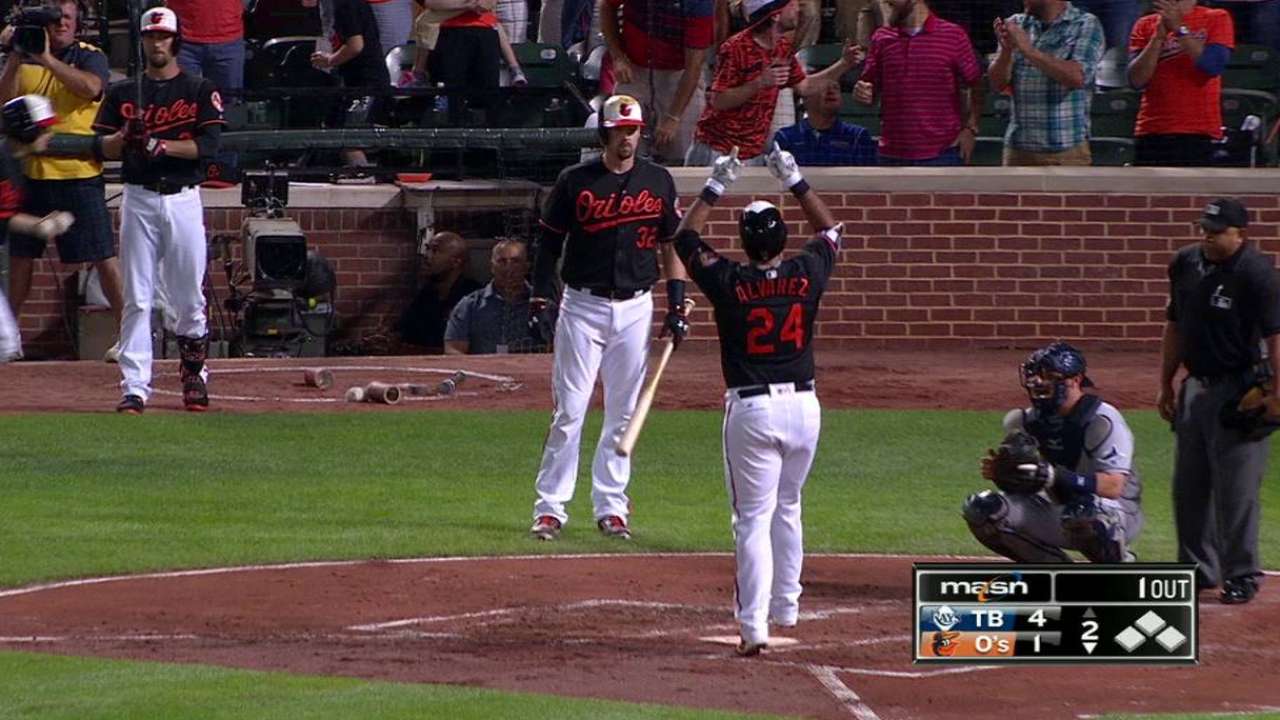Pedro Álvarez, Orioles remontan y se imponen a los Rays
