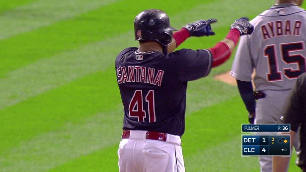 Santana's two-run single