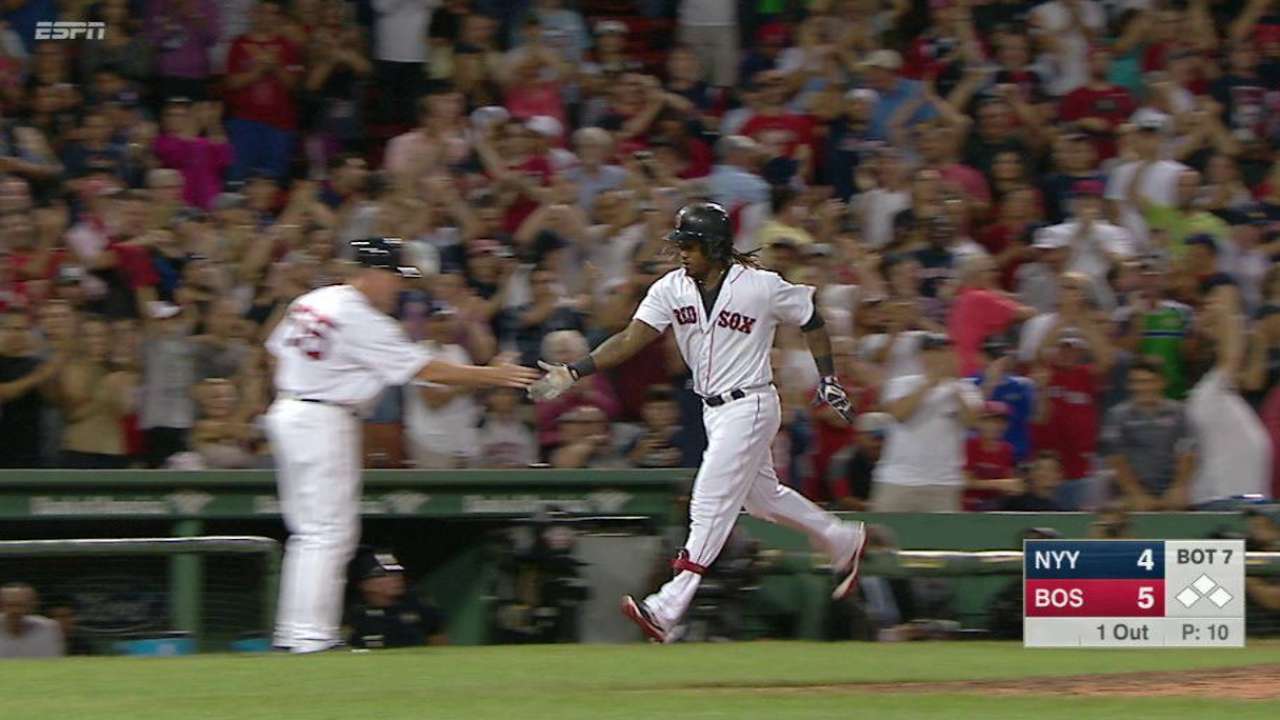 Hanley homers twice as Sox sweep Yanks