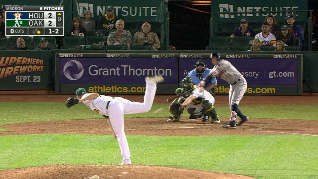 Correa executes a hit-and-run