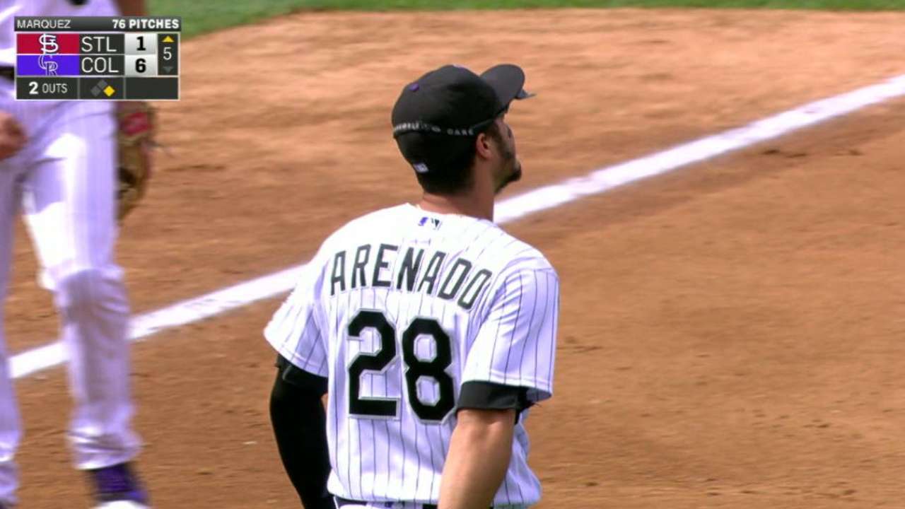 Arenado's backhanded play