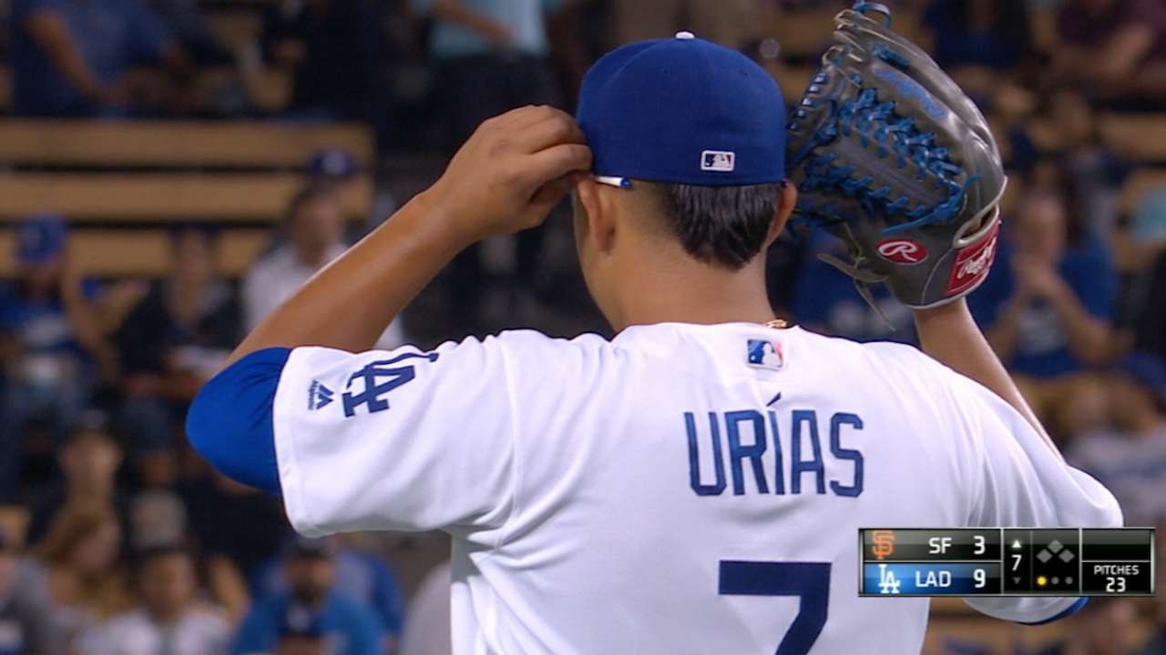 Roberts expects role for Urias in postseason