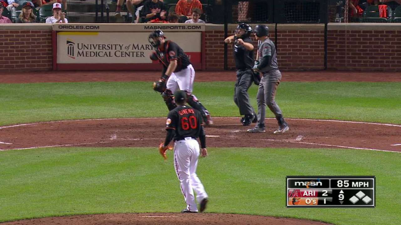 Givens gets Drury out on strikes