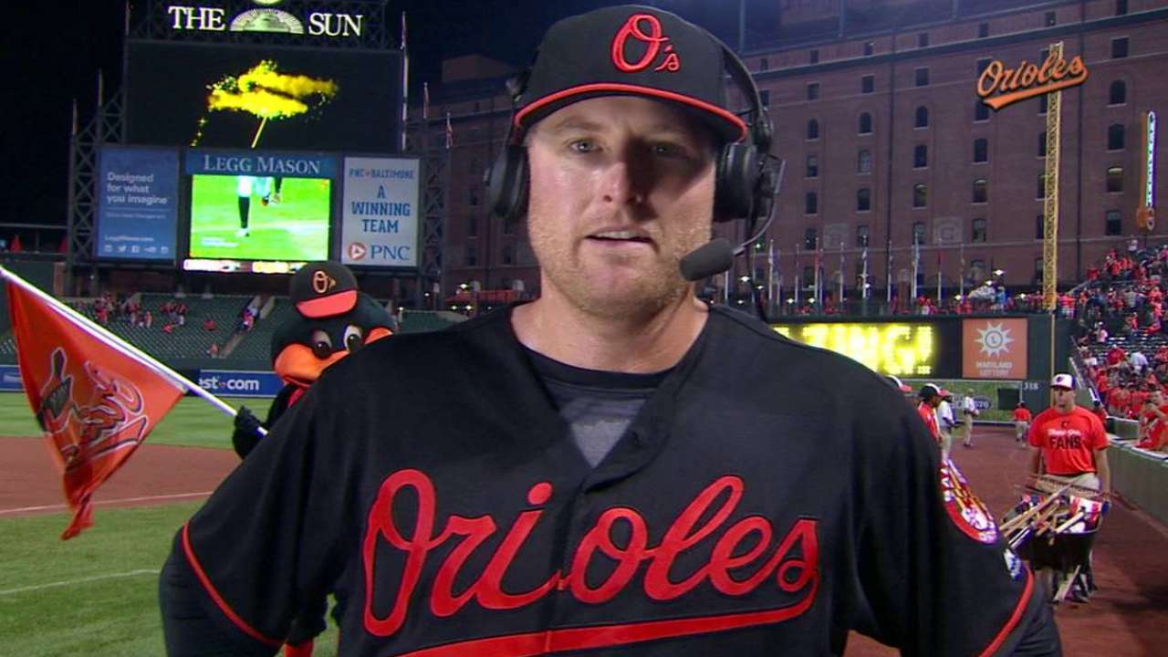Trumbo on his walk-off jack