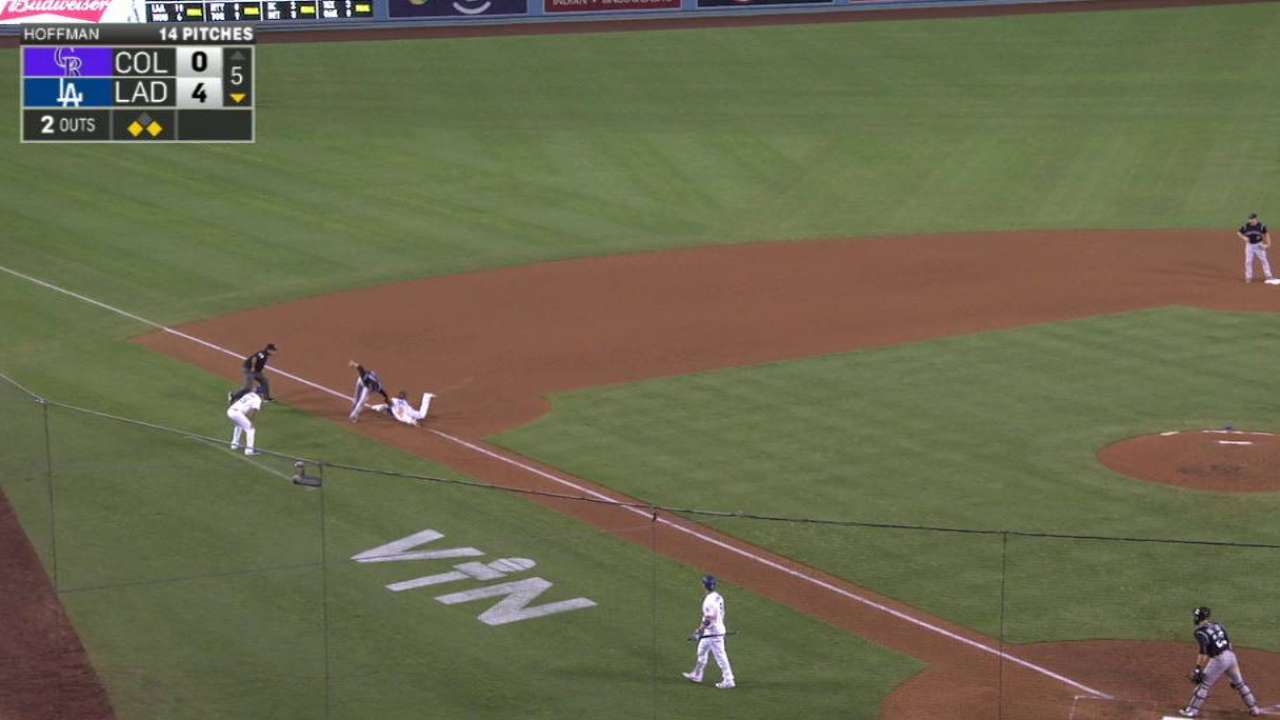 Rockies turn odd double play