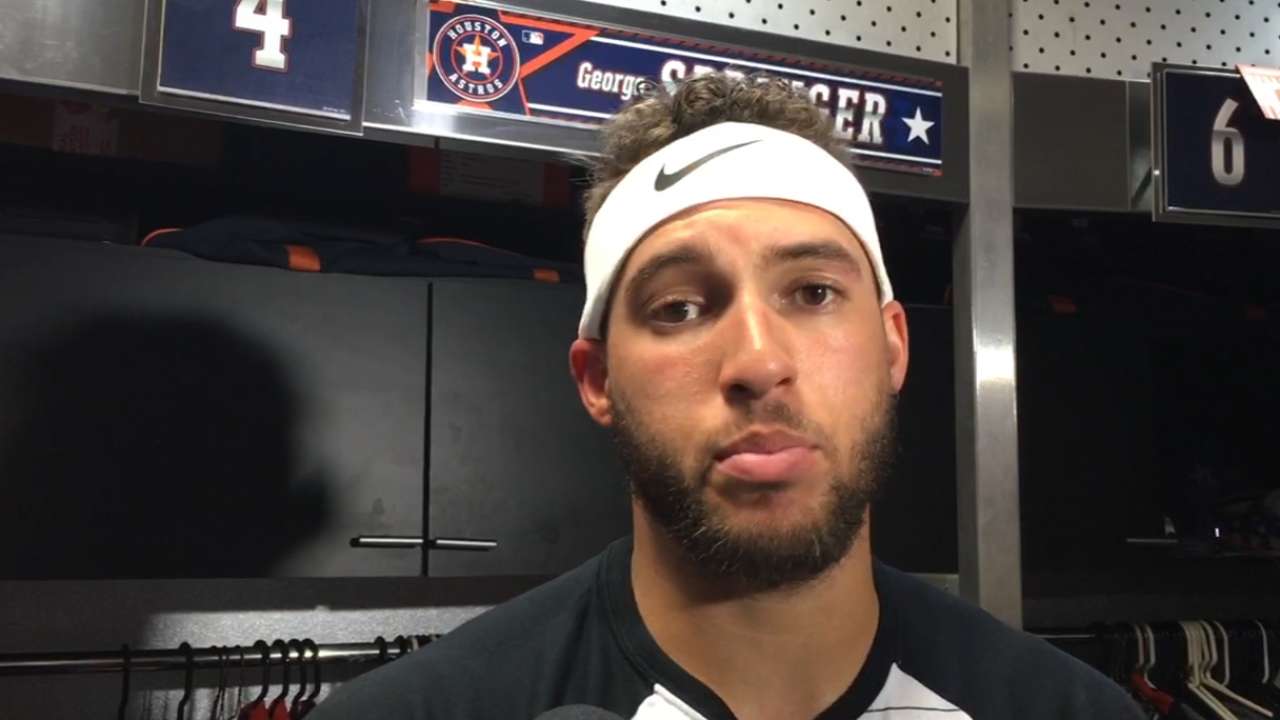 Astros' hopes dip despite Springer's 4-hit night
